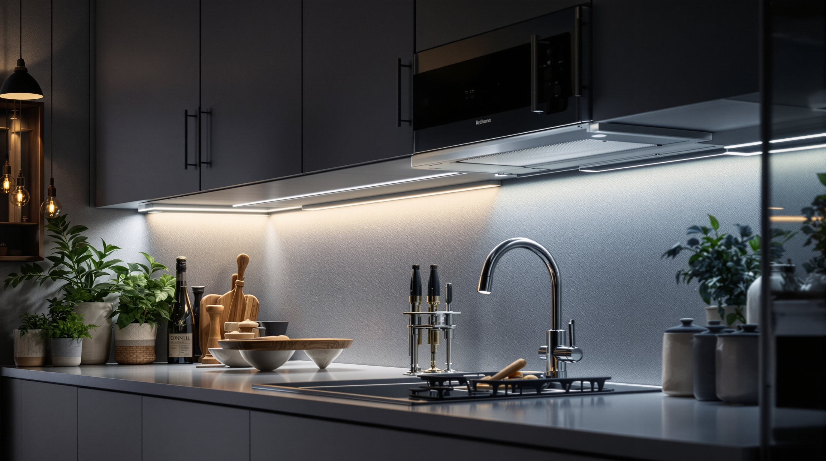 Cuisine connectée avec électroménagers intelligents installée par MSI Cuisine Nice