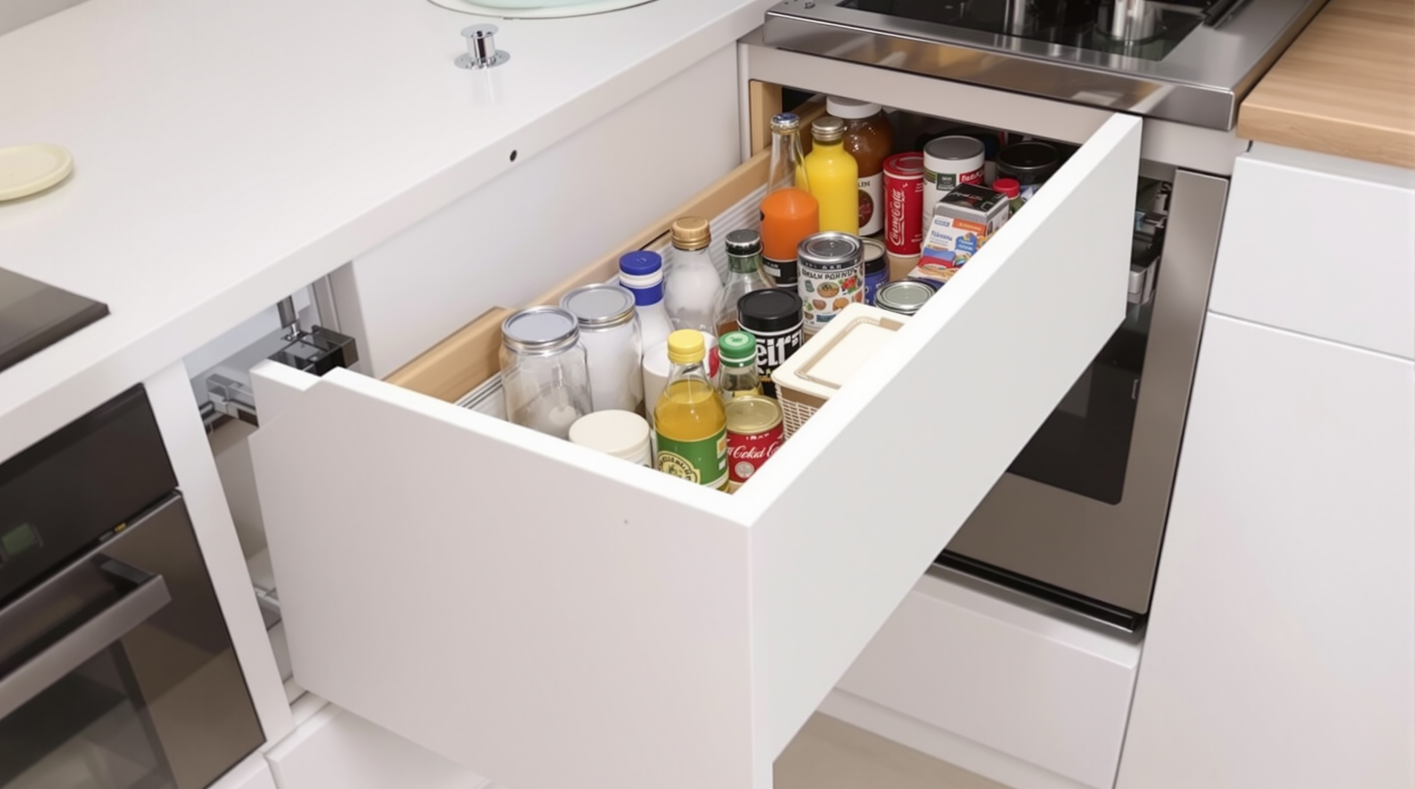 Petite cuisine optimisée par MSI Cuisine dans un appartement de Nice